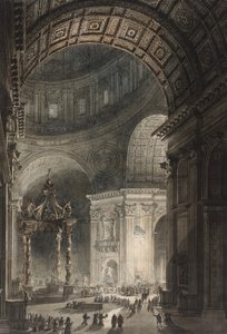 Iluminace kříže v St. Peters na Velký pátek 1787 (wc a lept) od Giovanni Battista Piranesi