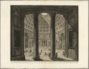 Vnitřní pohled na Pantheon, z Views of Rome od Giovanni Battista Piranesi