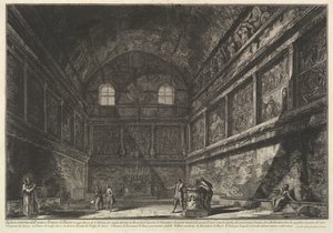 Vnitřní pohled na starověký Bakchův chrám, nyní kostel S. Urbano, dvě míle..., ca. 1750. od Giovanni Battista Piranesi