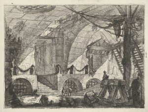 Kerker se setkal se zaagbokem Kerkers (název série) Capric Inventions od Carceri all Acqua Forte (název série) od Giovanni Battista Piranesi