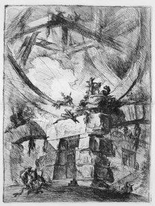 Vězení vynálezů, deska IX: Obří kolo od Giovanni Battista Piranesi