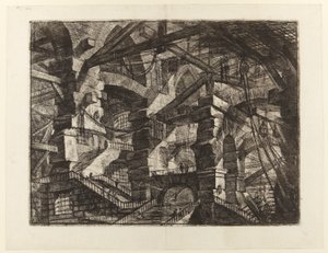 Vězení vynálezů, deska XIV: Gotický oblouk od Giovanni Battista Piranesi