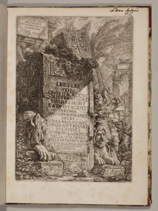 Ospravedlňující dopisy napsané Milordu Charlemontovi a jeho agentům v Římě... ohledně věnování jeho díla Rom Antiquities [ane], které byly zaslány stejnému pánovi a v poslední době potlačeny od Giovanni Battista Piranesi