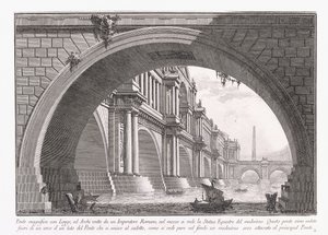 Nádherný most s lodžií od Giovanni Battista Piranesi