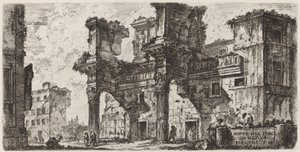 Část fóra Nerva od Giovanni Battista Piranesi