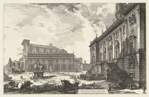 Piazza del Campidoglio in Rom von Giovanni-Battista Piranesi