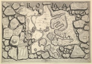 Plán Říma..., z Le Antichità Romane Roman Antiquities, ca. 1756. od Giovanni Battista Piranesi