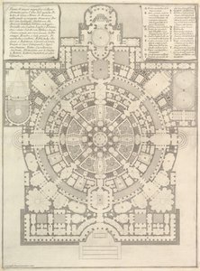 Plán prostorné a velkolepé koleje navržené podle starověkého gymnázia Gree..., 1750. od Giovanni Battista Piranesi