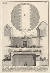 Plán hrobky na Appian Way ve Vigna Buonamici Plán hrobky na starověké Via ..., 1756. od Giovanni Battista Piranesi