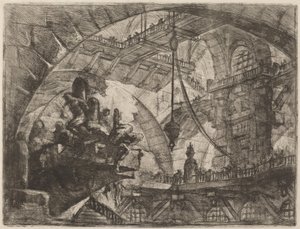 Vězni na projekční platformě od Giovanni Battista Piranesi