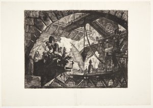 Vězni na promítací plošině od Giovanni Battista Piranesi