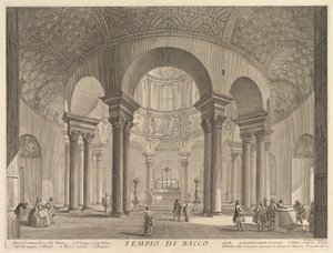S. Constanza chybně nazvaný Chrám Bakchus Vnitřní pohled na hrob S ..., ca. 1756. od Giovanni Battista Piranesi