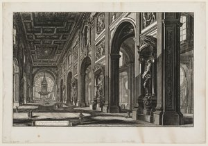San Giovanni in Laterano, interiér od Giovanni Battista Piranesi