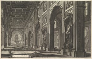 S. Giovanni v Lateranu. Interiér, cca. 1768. od Giovanni Battista Piranesi