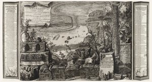 Scenographia Campi Martii, stránka z Campo Marzio starého Říma od Giovanni Battista Piranesi