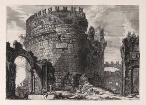 Hrobka Cecilie Metella od Giovanni-Battista Piranesi