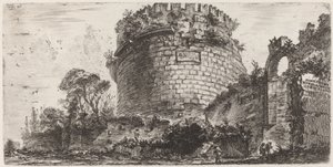 Hrobka Metella známá jako Capo di Bove od Giovanni Battista Piranesi