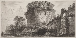 Hrobka Metelly, zvaná Capo di Bove od Giovanni Battista Piranesi