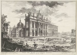 Sint-Jan van Lateranen te Rome Pohled na baziliku S. Giovanni Laterano (titul na objektu) Gezichten op Rome (název série) Pohledy na Řím navržený a vyrytý architektem Giambattista Piranesi Ve (nez) iano (název série) od Giovanni Battista Piranesi