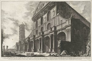 Sint-Paulus buiten de Muren te Rome Pohled na baziliku sv. Pavla za hradbami, postavenou Konstantinem Velikým (název na objektu) Gezichten op Rome (název série) Pohledy na Řím navržený a vyrytý architektem Giambattista Piranesi Ve (nez) iano (seri od Giovanni Battista Piranesi