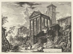 Tempel des Herkules in Cori von Giovanni-Battista Piranesi