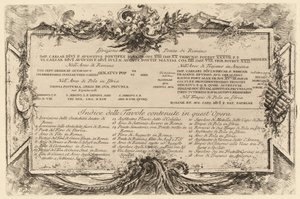 Textová deska od Giovanni Battista Piranesi