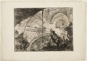 The Arch with a Shell Ornament, plate 11 from Imaginary Prisons od Giovanni Battista Piranesi