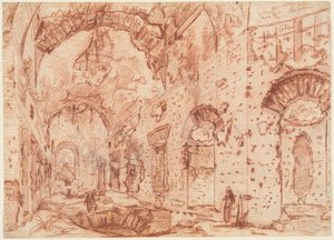 "Canopus" Villa Adriana v Tivoli od Giovanni Battista Piranesi