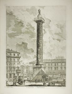 Sloup Marca Aurelia, z Pohledů na Řím od Giovanni Battista Piranesi