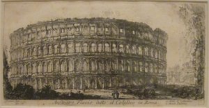 "Flaviovský amfiteátr" z Piranesiho "Pohledů na Řím", lept, Honolulu Museum of Art od Giovanni Battista Piranesi