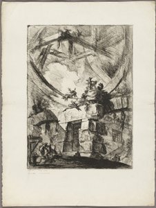 The Giant Wheel, deska 9 z Imaginary Prisons od Giovanni Battista Piranesi