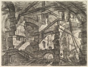 Gotický oblouk, z Carceri dinvenzione imaginární věznice, ca. 1749-50. od Giovanni Battista Piranesi
