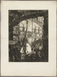 Grand Piazza, deska 4 z imaginárních věznic od Giovanni Battista Piranesi