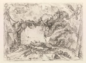 Monumentální deska z Grotteschi (grotesky) od Giovanni Battista Piranesi