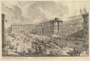 Španělské schody Pohled na Španělské schody, ca. 1750. od Giovanni Battista Piranesi