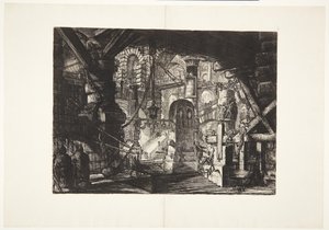 Molo s řetězy od Giovanni Battista Piranesi