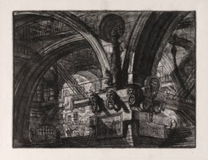 Molo s lampou, deska 15 od Carceri d od Giovanni Battista Piranesi