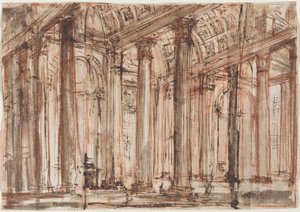 Portikus Pantheonu od Giovanni Battista Piranesi
