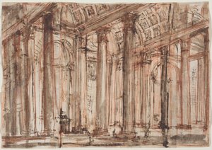 Portikus Pantheonu od Giovanni Battista Piranesi