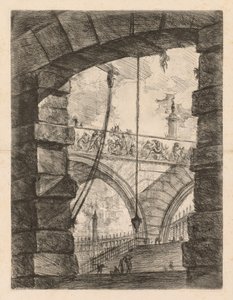The Prisons: A Lofty Arch with a Frieze, 1745-1750. od Giovanni Battista Piranesi