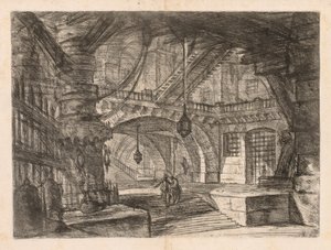 Věznice: Široký sál s lucernami, 1745-1750. od Giovanni Battista Piranesi