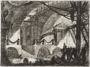 Kozlík na řezání dřeva od Giovanni Battista Piranesi