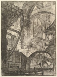 The Smoking Fire, z Carceri dinvenzione imaginárních věznic, ca. 1749-50. od Giovanni Battista Piranesi