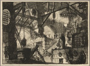 Studna, talíř 13 z imaginárních věznic od Giovanni Battista Piranesi