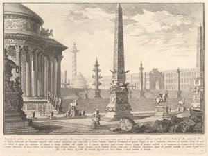 Starověký Capitol vystoupal přibližně o sto schodů. . . Campidoglio ant..., ca. 1750. od Giovanni Battista Piranesi