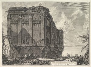 Takzvaný chrám Salus, na cestě do Albano Starověký chrám běžně známý jako ..., ca. 1763. od Giovanni Battista Piranesi