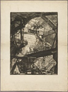 Titulní strana z imaginárních věznic od Giovanni Battista Piranesi
