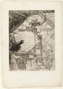 Titulní strana z imaginárních věznic od Giovanni Battista Piranesi