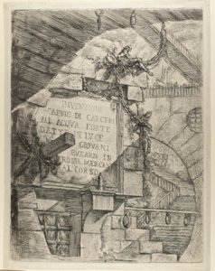 Titulní strana z imaginárních věznic od Giovanni Battista Piranesi