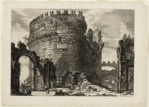Hrobka Caecilia Metella, z Pohledů na Řím od Giovanni Battista Piranesi
